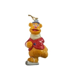 Vintage 1980 Porcelain Muppets Fozzie Bear Christmas Ornament Mint